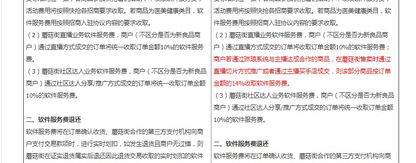 蘑菇街调整软件服务费收费规则 9月21日生效_零售_电商报